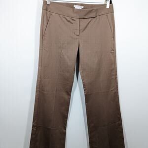 Max Mara To The Max women 10 Tan Cotton Blend Wide Leg Trouser Work Career Pant